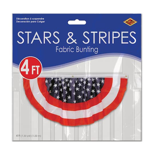 Beistle 4ft. Stars & Stripes Fabric Bunting